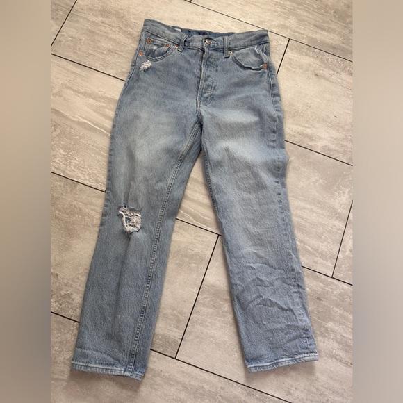 Gap cheeky straight high rise jeans light wash size 27/4S - Picture 1 of 6